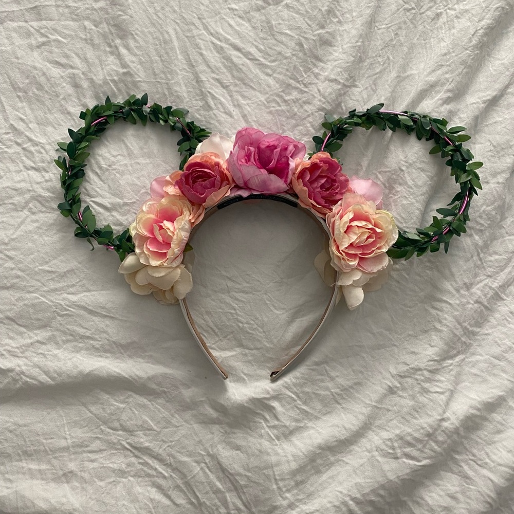 Flower crown Mickey Disney ears